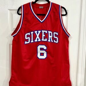 Dr J signed autographed Sixers Basketball Jersey